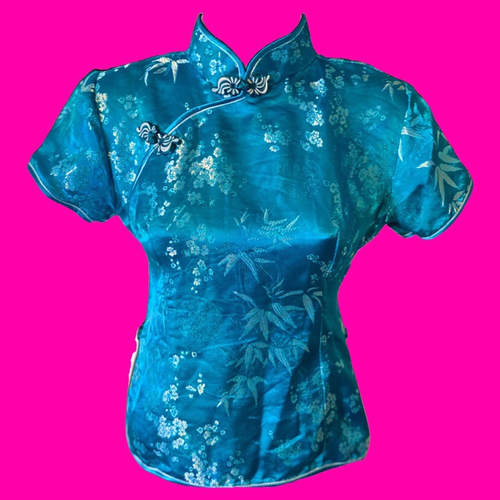 Blue China blouse.